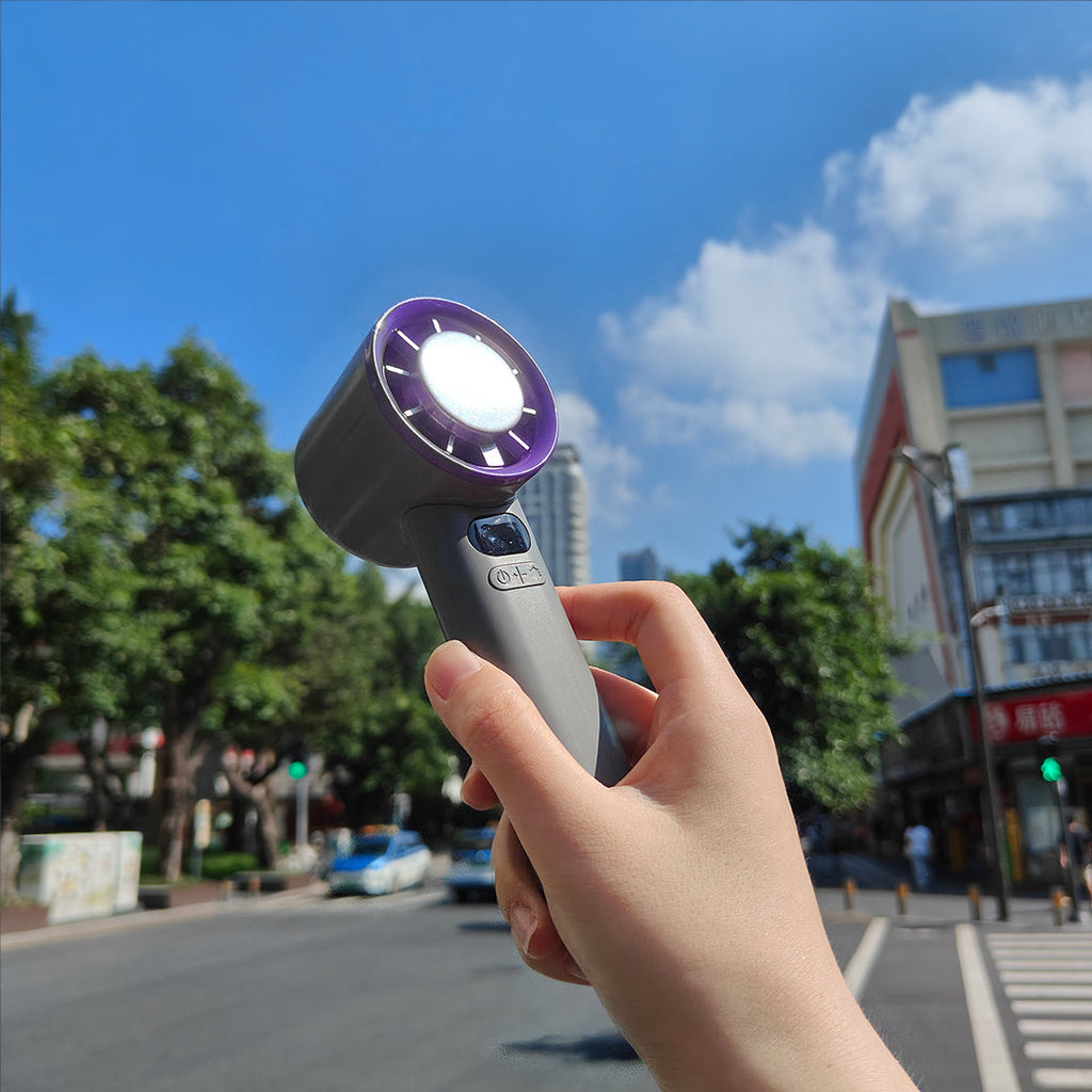FrostOne Handheld Turbo Fan — Personal Cooling Fan with Semiconductor Cooling Plate